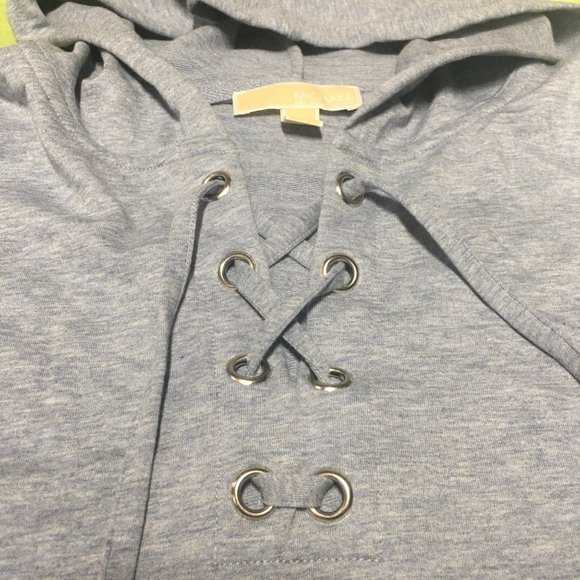 Michael Kors Light Weight Soft Lace-Up Pullover Hoodie Women's Size L - Picture 4 of 7